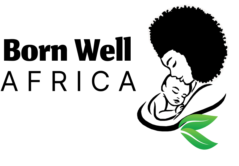Born Well Africa Logo with mother and baby silhouette